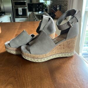 Gray Dolce Vita wedges